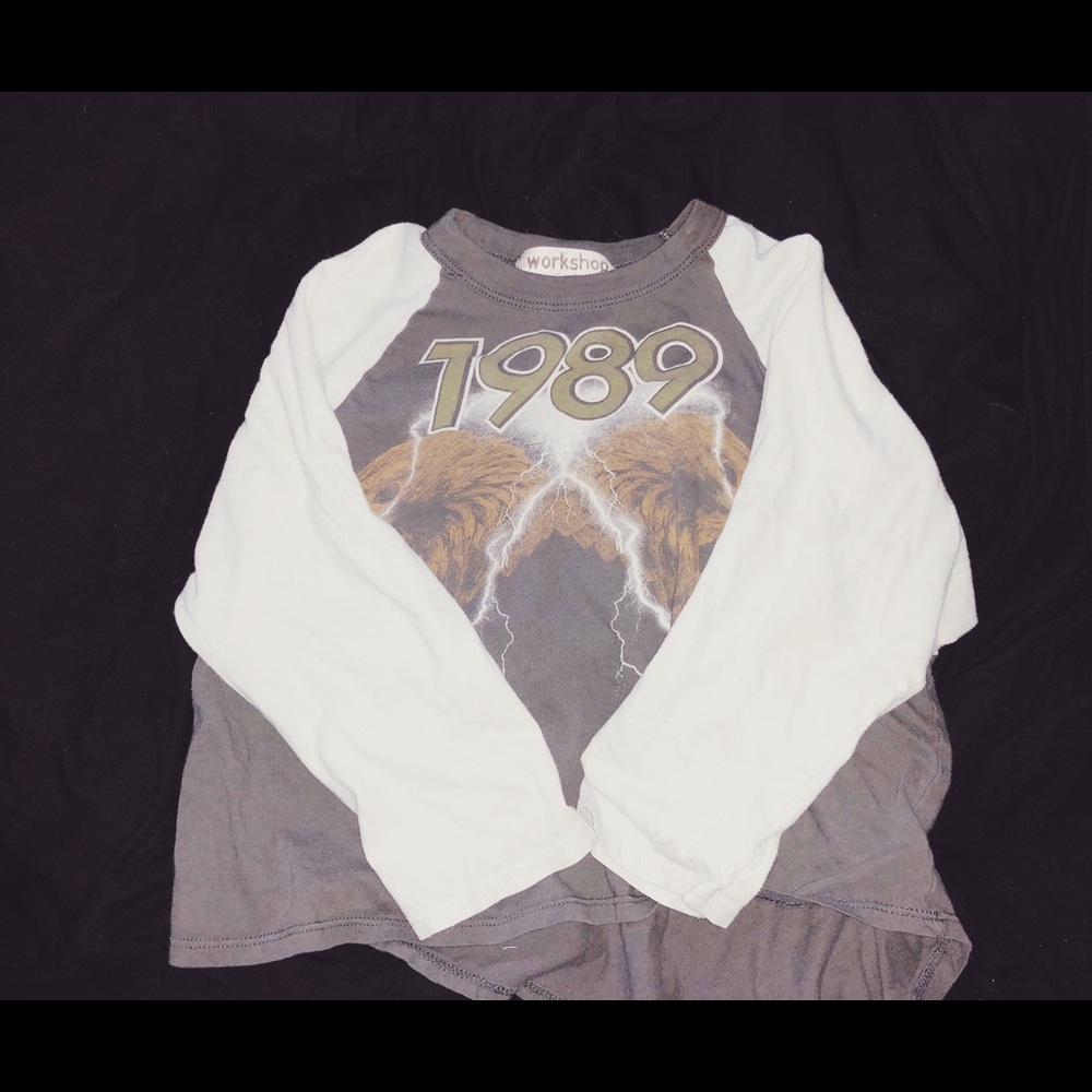 PACSUN crop 3/4 sleeve top